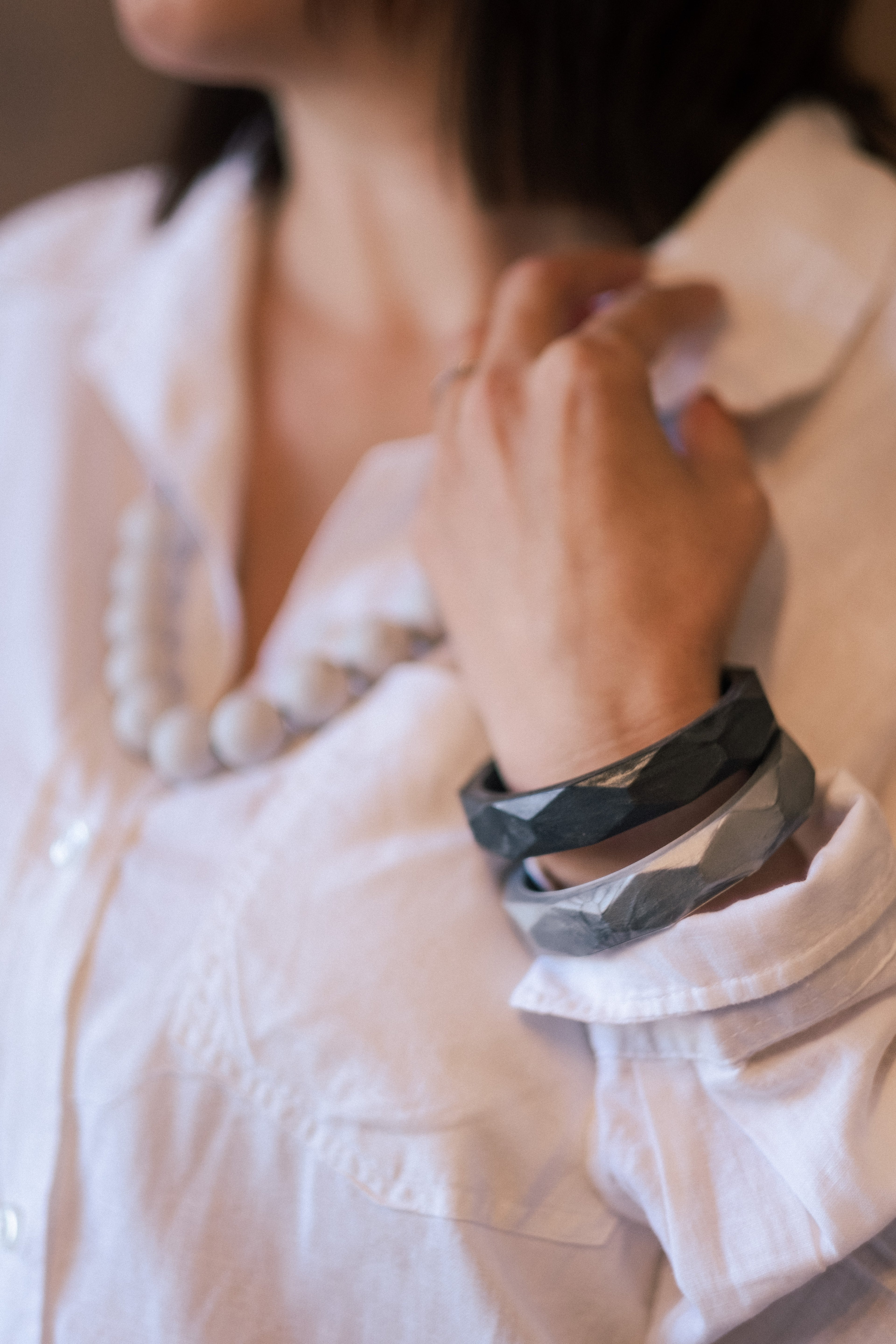 Metallic black Bangle